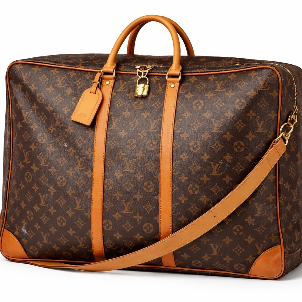 Louis Vuitton Sirius 70 Monogram Canvas Travel Bag Strap Lock Keys Vintage